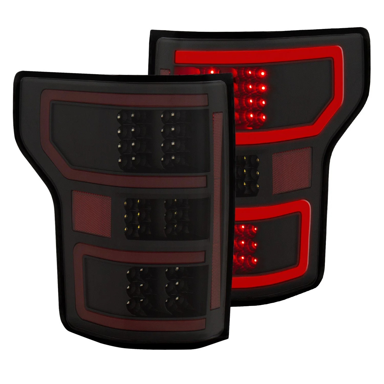 Anzo 321338 Tail Light Assembly LED Clear Lens Black Housing Red/White Light Col