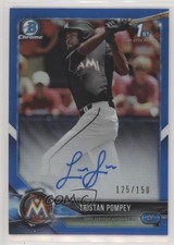2018 Bowman Draft Chrome Pick Blue Refractor 125/150 Tristan Pompey Auto 3q5