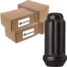 Black M14x1.50 Lug Nuts For Aftermarket Wheels Closed End XL Spline Case of 320