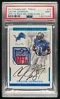 2017 National Treasures Calvin Johnson NFL Shield Patch Auto #1/1 PSA 9