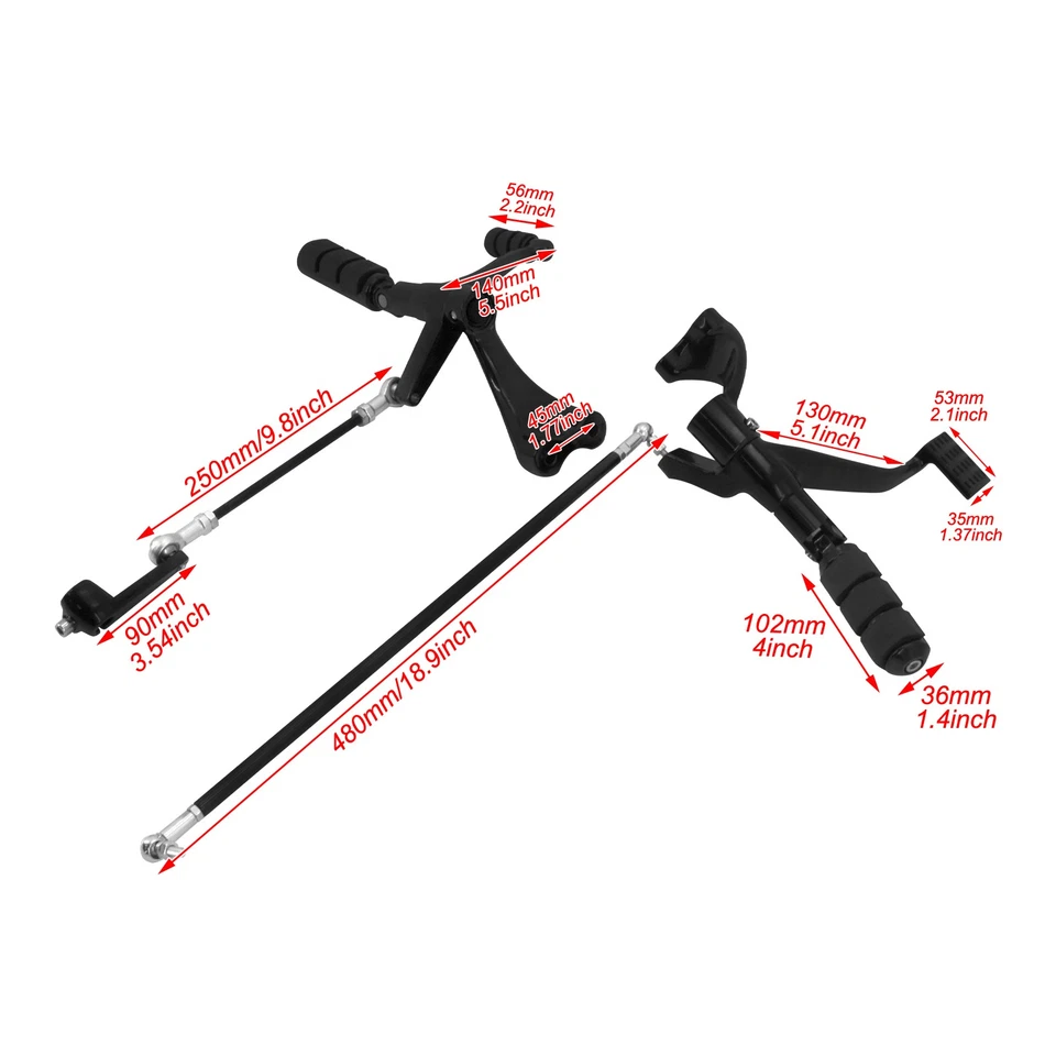Forward Controls Foot Pegs Levers Linkages For Harley Sportster XL883 1200 04-13 - Image 4 of 4