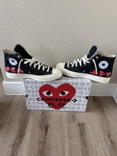 Converse Comme des Garcons Play Chuck Taylor All Star High Top Heart Print Black
