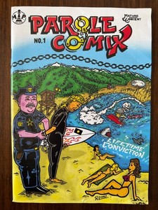 Signed Mark Gonzales PAROLE COMIX NUMBER 1 and Krooked Skateboards Stickers