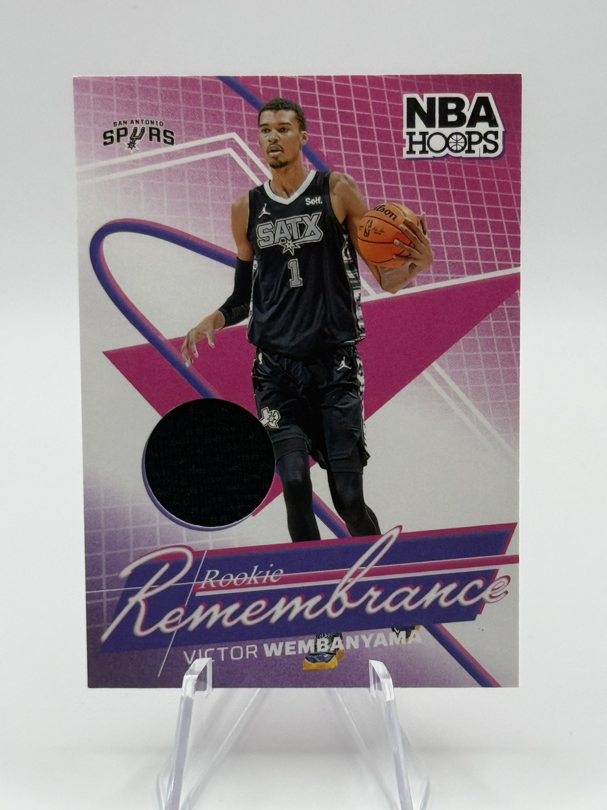 Victor Wembanyama #RR-VWS Basketball Cards 2024 Panini NBA Hoops Rookie Remembrance trading card — raw and PSA graded price guide