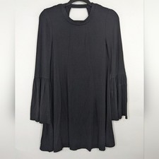 NWT BCBGeneration Dress Womens Extra Small XS Black Bell Long Sleeve