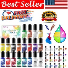 Beginner-Friendly Alcohol Ink Set - 20 Gorgeous Colors for Creative Projects