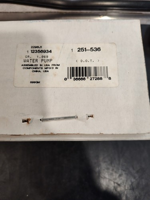 #ad #ad 251 536 Genuine OEM AC Delco Engine Water PUMP GM 12356934 1990 2000 Chrysler $100.00