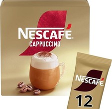 NESCAFÉ Cappuccino Instant Gold Coffee 12 x 15.5g Sachets, 100% Responsibly Sour