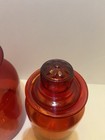 Large & Small Takahashi handblown Amberina Red Glass Canisters with Lids!! — photo 9