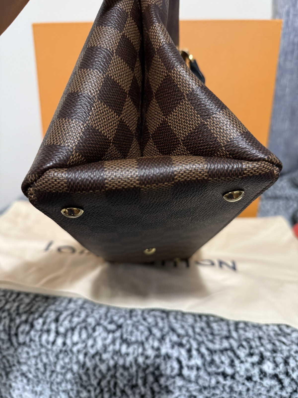 LOUIS VUITTON LV Riverside Damier Ebene Shoulder Bag Black image 3