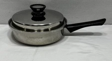 Amway Queen Multi-Ply 18/8 Stainless 1.5 Qt. Sauce Pan with Lid 8.5" Skillet