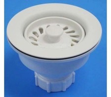 JB Products Plastic Kitchen Sink Strainer in Matte White - JBC101M