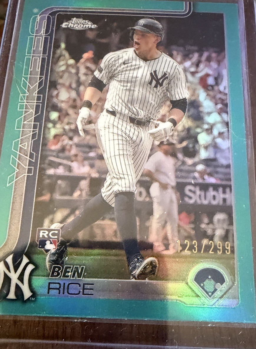 2025 Topps Chrome - Ben Rice #139 Teal Refractor 23/299 (RC)