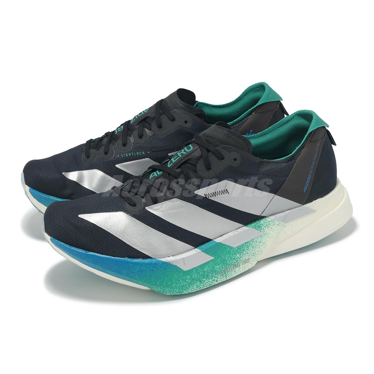 adidas Adizero Adios Pro 4 M Black Matte Silver Glory Green Men