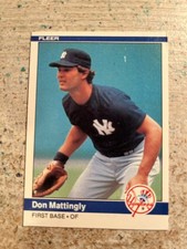 Don Mattingly 1984 fleer rookie card near near mint. J71