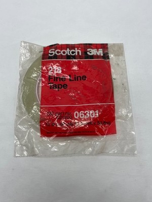 3M 06301 Scotch 218 Green Fine Line Tape  1/4 in x 60 yd 1 Roll 6301