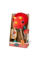 B. toys Hop 'n' Ride Tommy Triceratops - Plush Dinosaur Hobbyhorse with Sounds