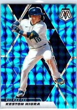 2021 Panini Mosaic - Keston Hiura #43 Reactive Blue Mosaic Prizm