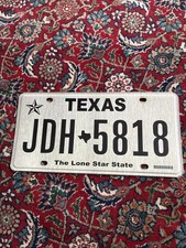 Texas Licence Plate