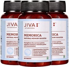 2 x Jiva Ayurveda MEMORICA Tablets 120 Tablets Natural Memory Booster