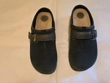 Bass Mules Sides Size 8.5 M Gray Nubuck/Suede Leather Clog
