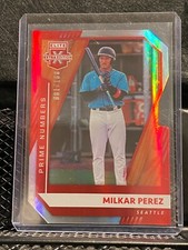 Milkar Perez 2021 Elite Extra Prime Numbers C Die Cut #'d/168 - #167 Mariners