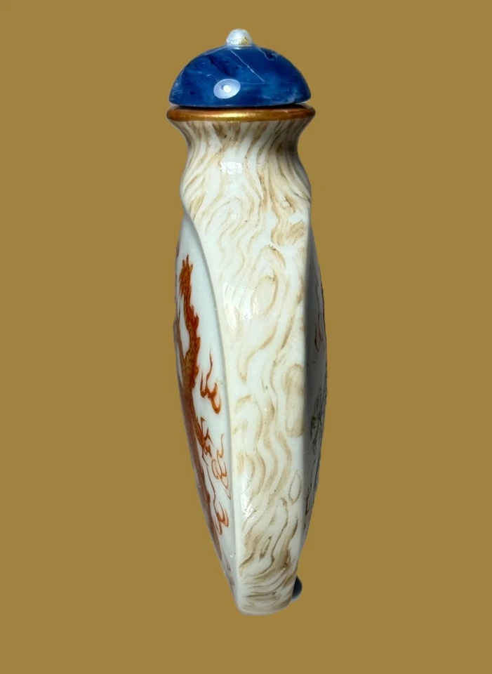 FAMILLE ROSE, Garrafa de Rapé de Porcelana Esmaltada, Marca Qianlong, 1780-1799 - Imagem 4 de 4