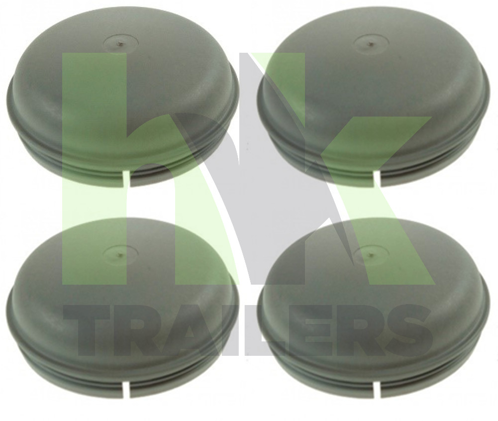 4 x Grey Hub Caps for Ifor Williams Trailers, 76mm, Post 1997, Non Genuine
