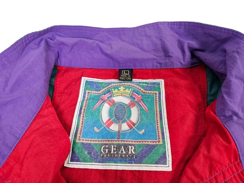 Vintage 90s Chicago Anorak Winbreaker Jacket Gear For Sports Men's Large Green - Picture 8 of 14