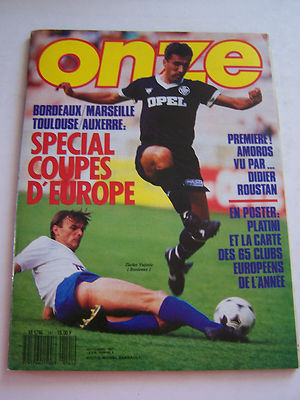 MAGAZINE FOOTBALL ONZE MONDIAL N° 163 EN BON ETAT . AVEC FICHES + POSTER