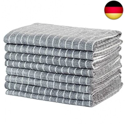gryeer 8er-Set Bambus und Microfaser Geschirrtücher, Super weiche, saugfähige K