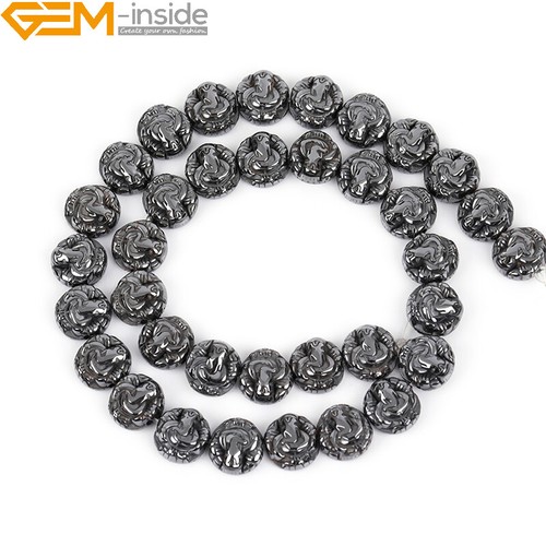 Cuentas de hematita negras naturales fabricación de joyas poder energía chakra 15" moneda cruz - Imagen 150 de 360