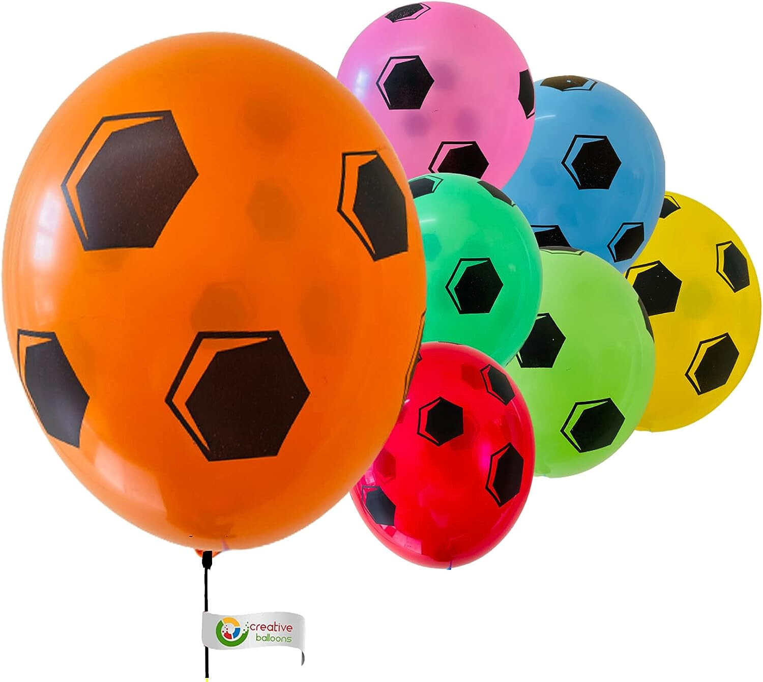 50 Football Balloons 12" Soccer Printed Match Party Latex Birthday