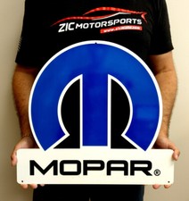 Mopar Blue Omega In-cut Steel Sign Mopar Blue Omega In-cut Steel Sign