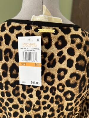 michael kors leopard dress long sleeve Leopard mini long sleeves Michael Kors dress