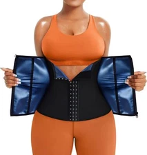 Women Sauna Sweat Waist Trainer Body Shaper Tummy Control Tuck Girdle Belt Fajas