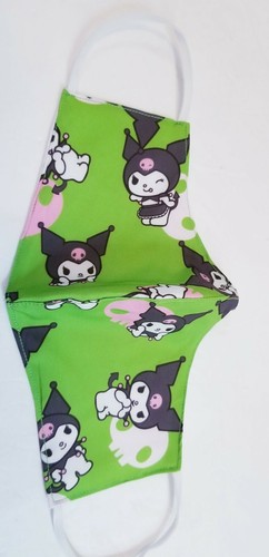 Adult HANDMADE FACE COVER MASK Hello Kitty Mix HK My Melody Kuromi colorful NEW - Picture 6 of 12