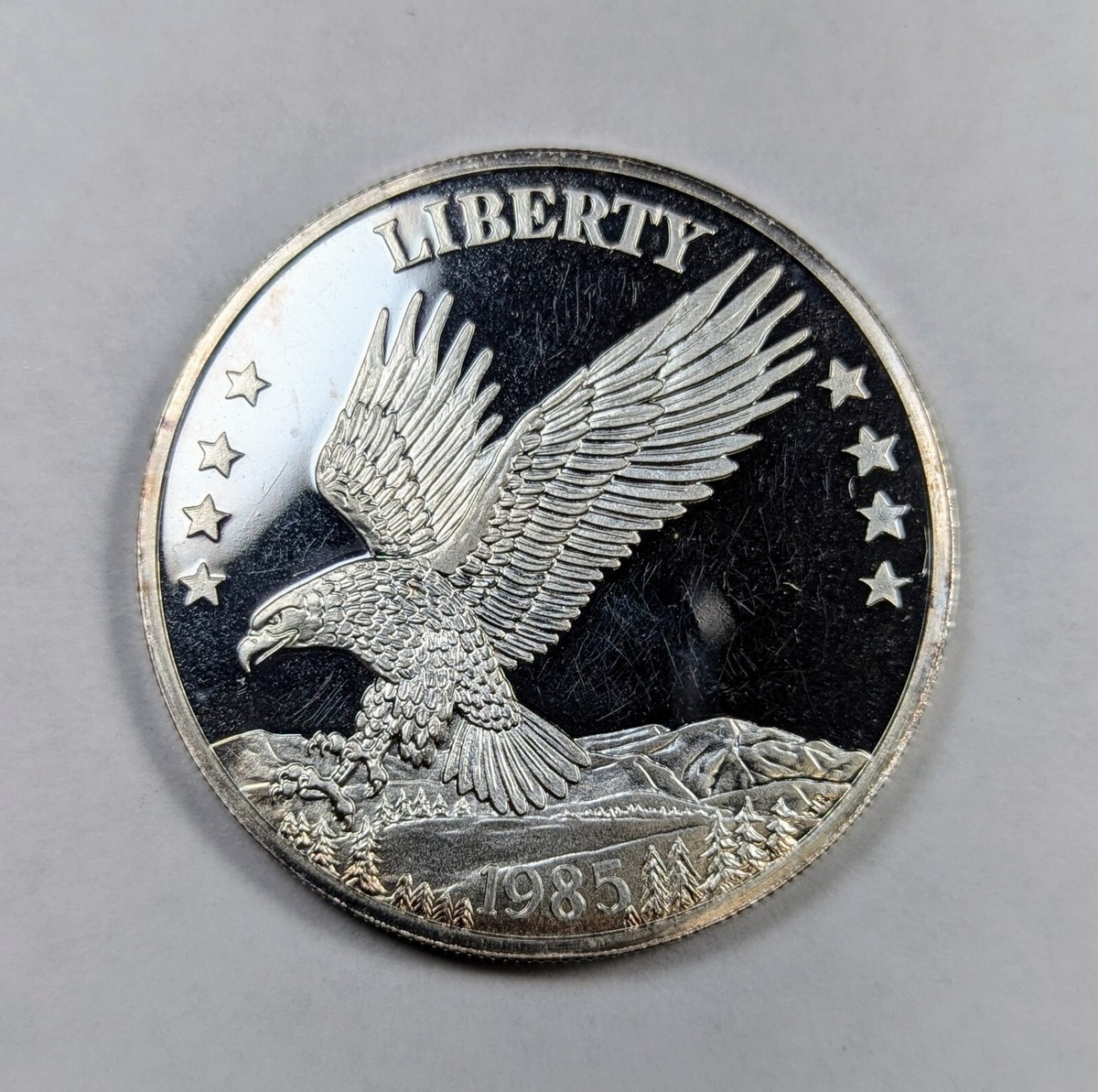 1985 Liberty Double Eagle Old New England Mint 1 Oz. Silver