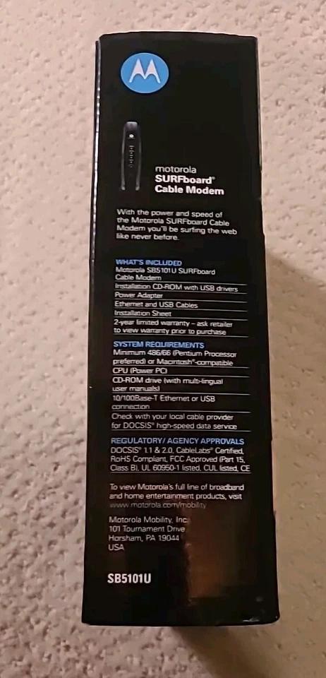 New SB5101U Motorola SURFboard  Cable Modem High Speed Internet - Image 3 of 4