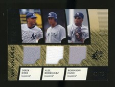 2008 SPX Winning Trios DEREK JETER/ALEX RODRIGUEZ/ROBINSON CANO Jersey #49/75