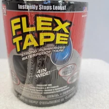 Flex Tape TFSBLKR0405 Rubberized Waterproof Tape - Black Factory Sealed Package 