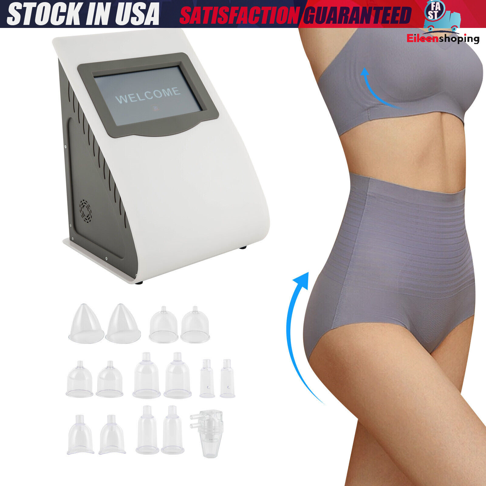 Máquina adelgazante modeladora corporal masaje terapia al vacío spa aumento de senos glúteos