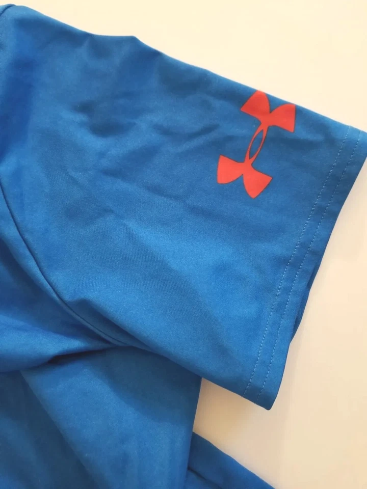 Under Armour HeatGear Blue Superman Compression Fitted Shirt Boys Size YXL - Image 4 of 4