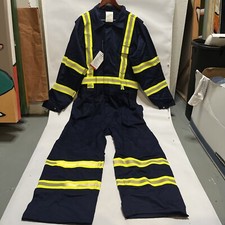 Lakeland C081RT13 Coverall 100 FR Cotton 9oz Navy with Reflective Stripes 2X30