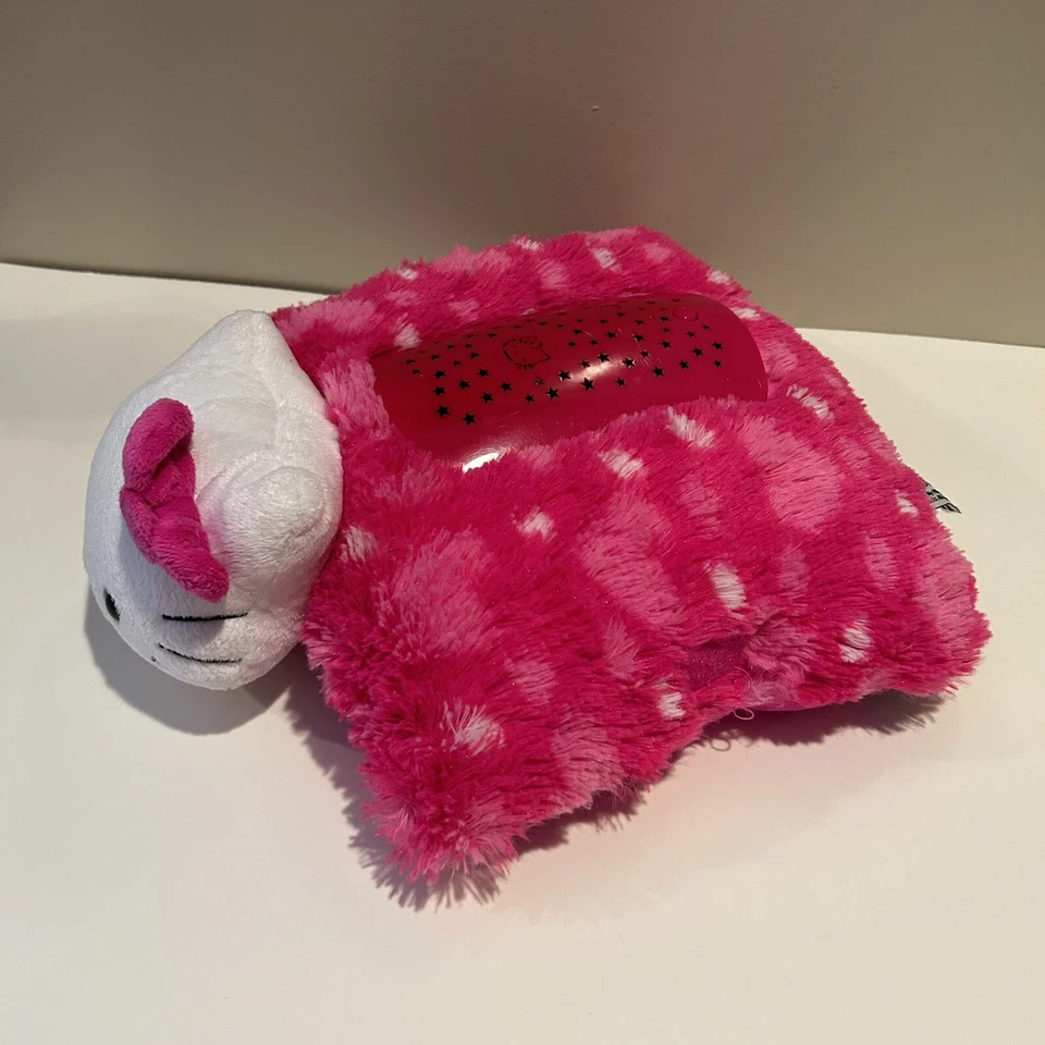 Hello Kitty Pillow Pets Dream Lites Plush Nightlight Year 2013 Pink Red Sanrio - Image 3 of 4