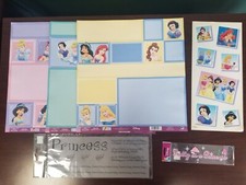 Disney Princess EK Success 6 peice Set 12x12 Pages Stickers Rub ons