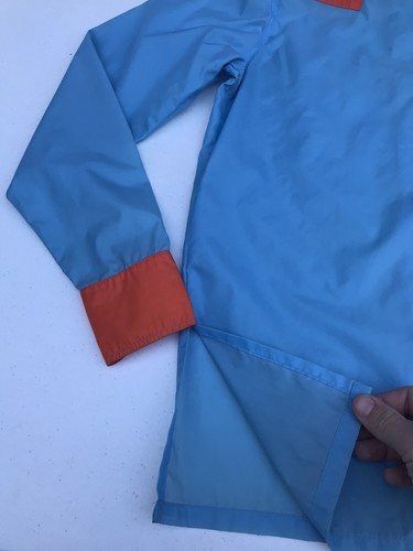 Vintage Skitique Nylon Windbreaker Mens Medium Red Blue 1970’s Snap Buttons - Picture 12 of 12