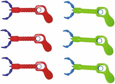 6 Stück Mini Grabber von HCM  Toysmith  Greifhand farblich sortiert 25 cm12263