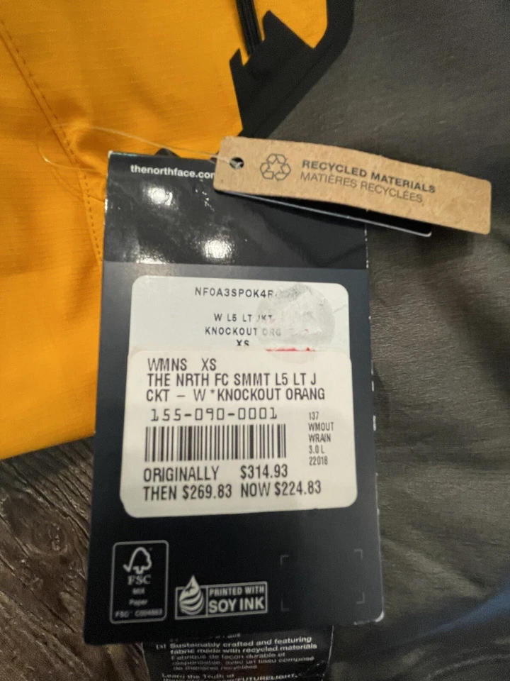 Women's The North Face Summit Series Orange L5 LT Futurelight Jacket New - Image 2 of 4