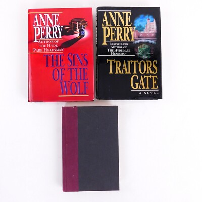 Anne Perry Lot of 3 books HC, Sudden Fearful Death, Traitors Gate